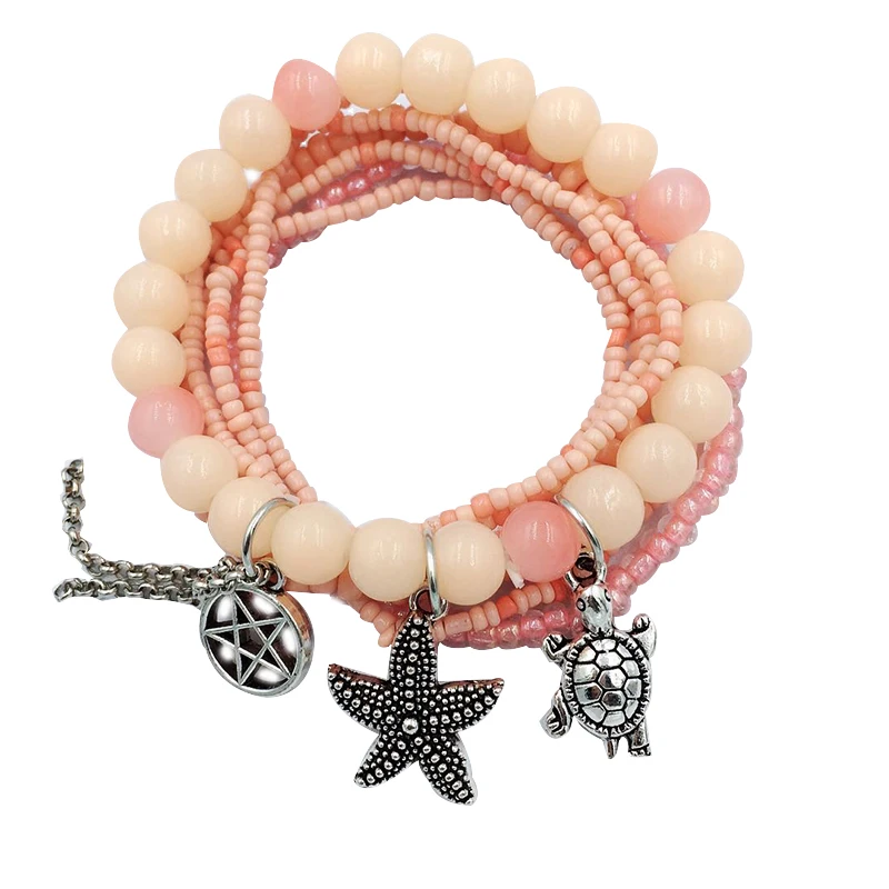 Designer 2019 Bohemian Ethnic Multilayer Vintage New Beads Bracelets Boho Statement starfish shell turtle Charms Wrap Bracelet
Designer 2019 Bohemian Ethnic Multilayer Vintage New Beads Bracelets Boho Statement starfish shell turtle Charms Wrap Bracelet