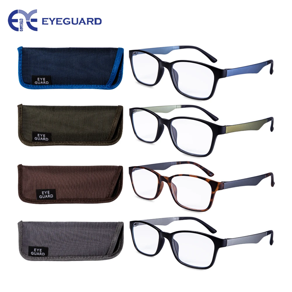 Очки для чтения EYEGUARD, 4 упаковки, ультралегкие прямоугольные качественные портативные Модные мужские считыватели
Очки для чтения EYEGUARD, 4 упаковки, ультралегкие прямоугольные качественные портативные Модные мужские считыватели