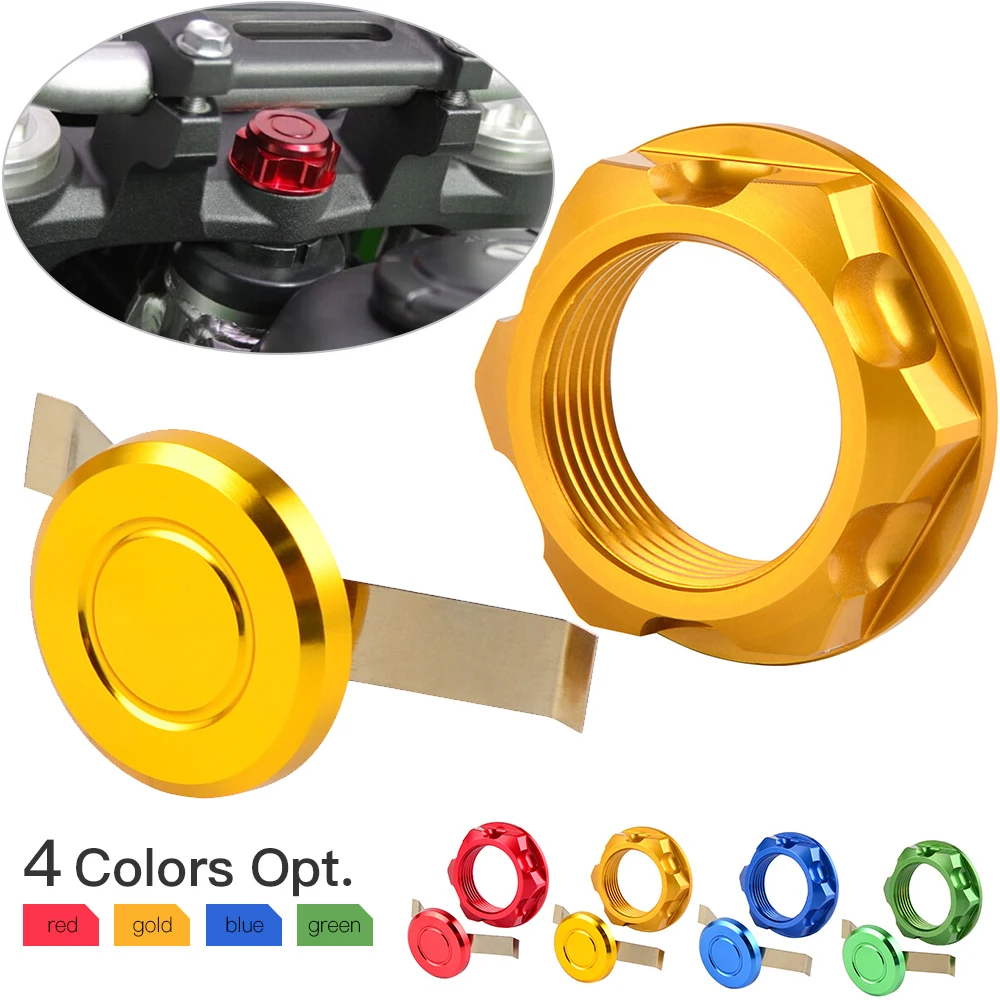 Steering Stem Nut Cap Cover For Suzuki RMZ250 Djebel250XC RMX250/S DRZ400S/E DRZ400SM V-STROM 650 1000 XT RMZ RMX 250 DRZ 400S
Steering Stem Nut Cap Cover For Suzuki RMZ250 Djebel250XC RMX250/S DRZ400S/E DRZ400SM V-STROM 650 1000 XT RMZ RMX 250 DRZ 400S