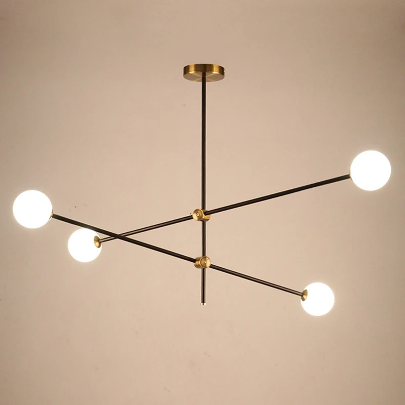 LuKLoy Post Modern Chandelier, Branch Light Living Room Hall Iron Modo Glass Ball Simple Lines Pendant Lamp Lighting Fixture
LuKLoy Post Modern Chandelier, Branch Light Living Room Hall Iron Modo Glass Ball Simple Lines Pendant Lamp Lighting Fixture