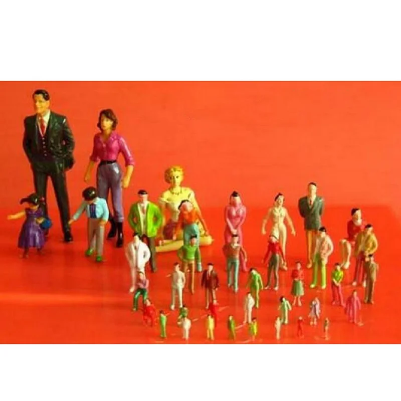 100 Pcs/Pack Colorful People Model Train Railroad Scenery 1:100 Sand Table 2CM Height Hot Selling | Игрушки и хобби