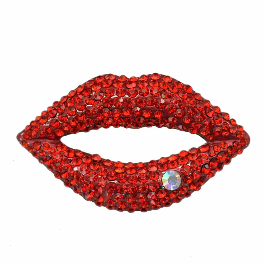 Sexy Crystal Rhinestone Red Lips Brooch Pin Women Garment Fashion Jewelry Yiwu Factory
Sexy Crystal Rhinestone Red Lips Brooch Pin Women Garment Fashion Jewelry Yiwu Factory