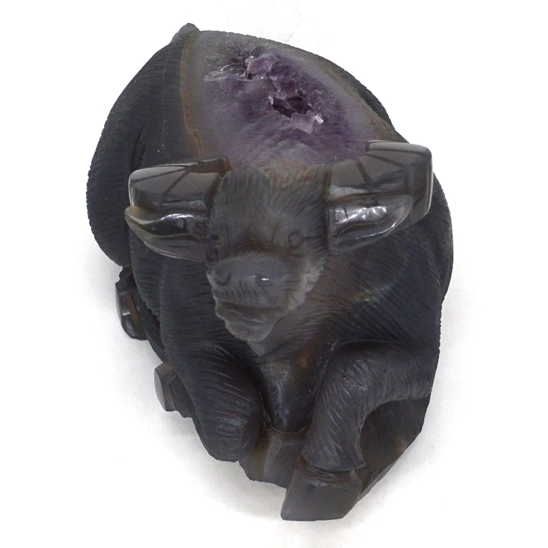 Фигурка коровы, 6,5 дюйма, натуральный агат, Жеода, аметист, кристалл, резная статуя, домашний декор
Фигурка коровы, 6,5 дюйма, натуральный агат, Жеода, аметист, кристалл, резная статуя, домашний декор