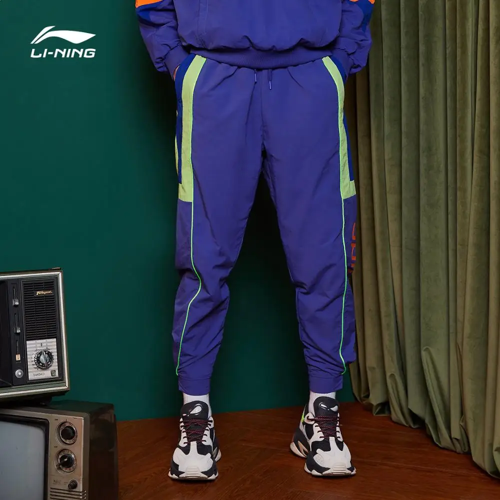 Мужские спортивные штаны Li-Ning PFW CHINA LI-NING классические из нейлона и полиэстера с