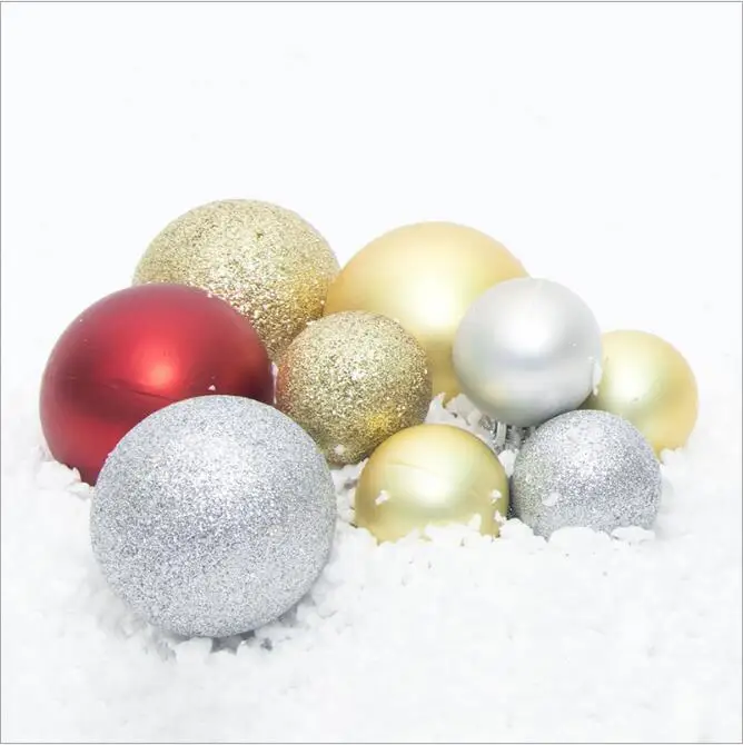 24 Pcs/Set 10 Colors Glitter Christmas Baubles Ornament Ball Party Home Garden Decoration For Tree SDQ-96 |