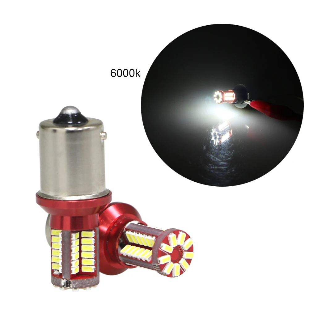 KEIN 2 шт. 57SMD P21W BA15S 1156 P21/5 Вт автомобильная светодиодная лампа BAY15D 1157 Тормозная T20 7440