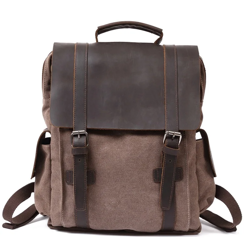 Dropship Vintage Pure Cotton Canvas Leather Backpacks Men School Backpack Wearproof Travel Bag Large Capacity Laptops Rucksacks
Dropship Vintage Pure Cotton Canvas Leather Backpacks Men School Backpack Wearproof Travel Bag Large Capacity Laptops Rucksacks