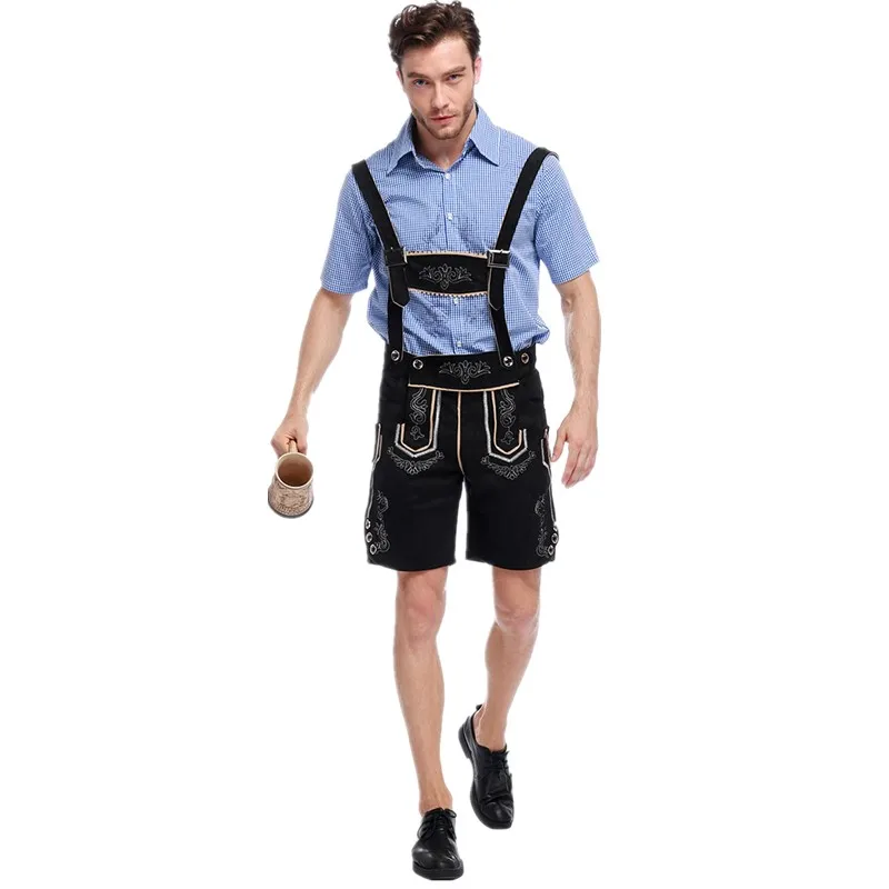 Bavarian Lederhosen Traditional Festival Beer Costume Germany Oktoberfest Party Cosplay Suspenders Men's Carnival Purim day Dres
Bavarian Lederhosen Traditional Festival Beer Costume Germany Oktoberfest Party Cosplay Suspenders Men's Carnival Purim day Dres