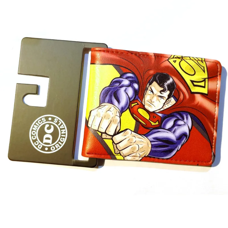 Короткий кошелек с изображением Супермена из мультфильма Кредитная Визитная