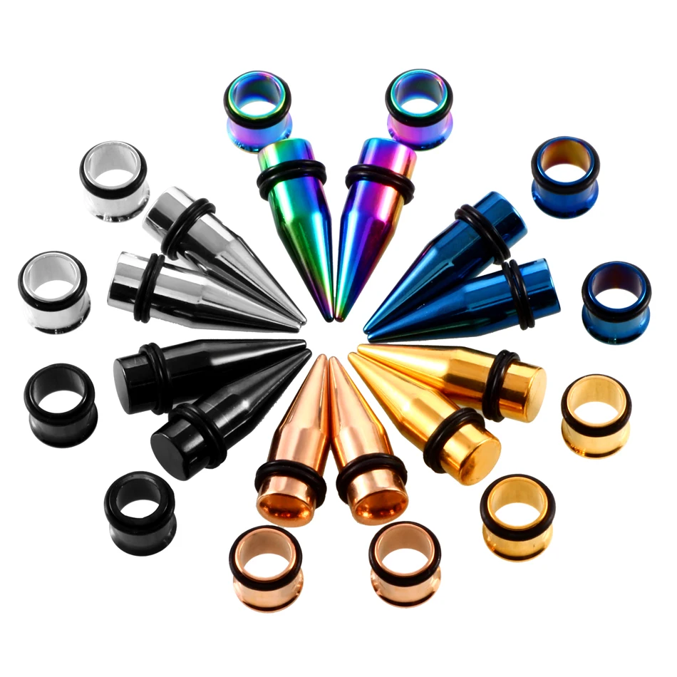 4pcs/lot Stainless Steel Colorful Ear Taper Expander Jewelry Single Flared Ear Plug Tunnels Stretcher Earrings Piercing Jewelry
4pcs/lot Stainless Steel Colorful Ear Taper Expander Jewelry Single Flared Ear Plug Tunnels Stretcher Earrings Piercing Jewelry
