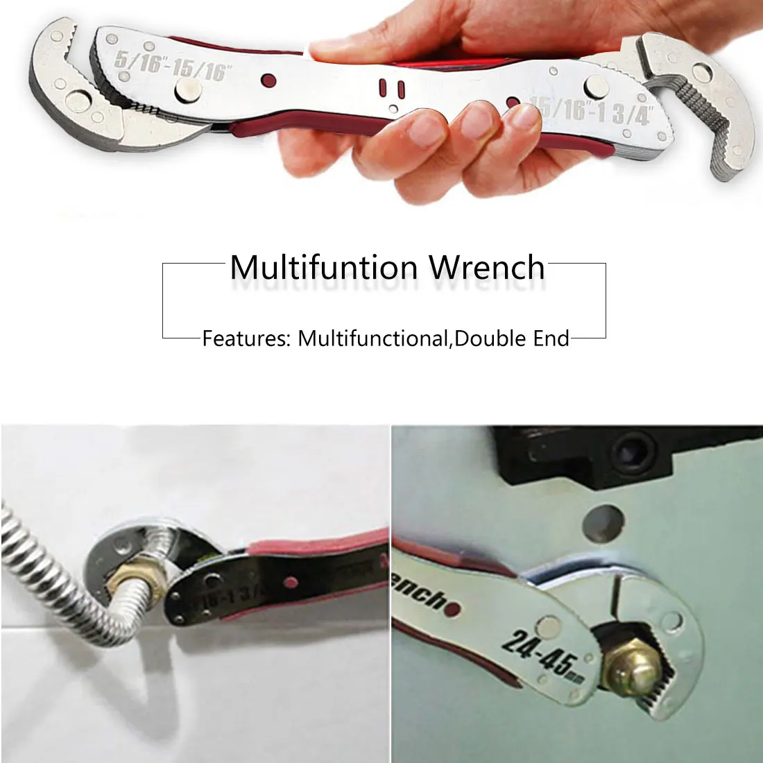 9-45mm Adjustable Multi Purpose Magic Spanner Tools Universal Wrench Pipe Adjustable Spanner For Home Wrench
9-45mm Adjustable Multi Purpose Magic Spanner Tools Universal Wrench Pipe Adjustable Spanner For Home Wrench