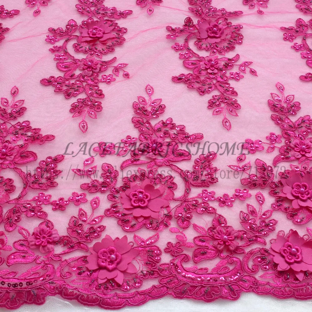 New Fucsia/Beige/ bright Yellow /pink /orange handmade 3D flowers/beaded wedding/evening dress lace fabric 49'' width 1 yard
New Fucsia/Beige/ bright Yellow /pink /orange handmade 3D flowers/beaded wedding/evening dress lace fabric 49'' width 1 yard