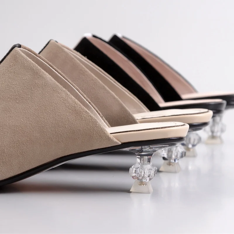 FUN VILLE New Fashion Summer Women Slippers Low Heels shoes Kid Suede sexy ladies shoes Outside Slippers Pointed Toe Thin Heels
FUN VILLE New Fashion Summer Women Slippers Low Heels shoes Kid Suede sexy ladies shoes Outside Slippers Pointed Toe Thin Heels