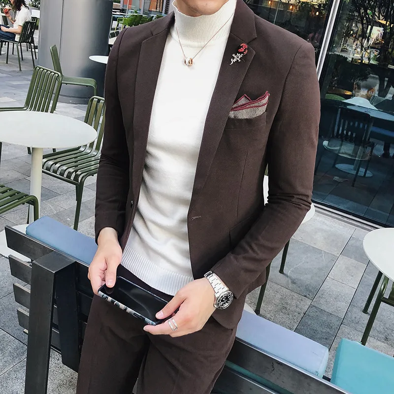 Costume De Mariage Homme 2019 Slim Single-breasted One Button Solid Color Suit Wedding Groom Dress Two-piece
Costume De Mariage Homme 2019 Slim Single-breasted One Button Solid Color Suit Wedding Groom Dress Two-piece