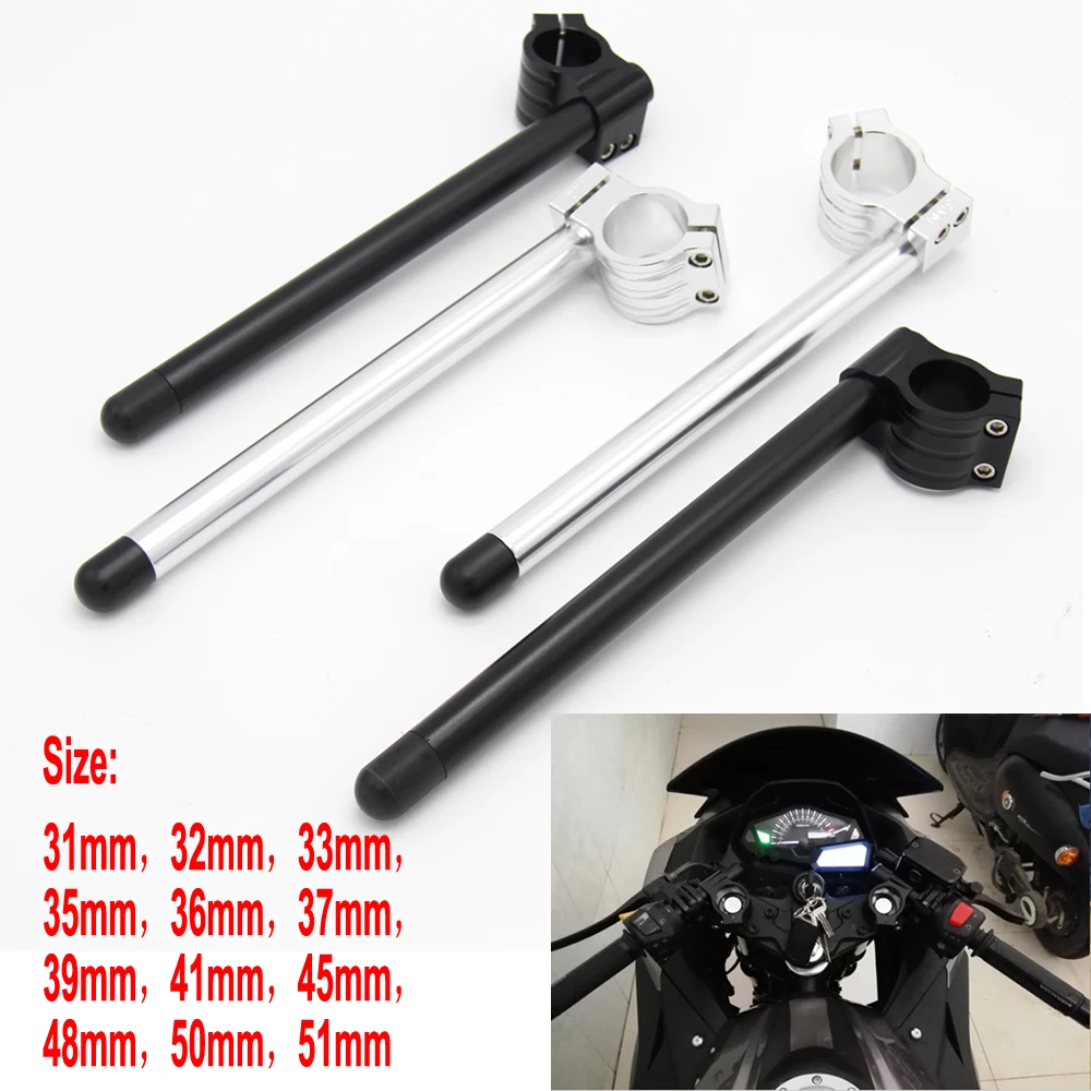 Universal Racing Adjustable CNC 31 32 33 35 36 37 39 41 43 50 51 MM Clip On Ons Fork Handlebars Handle Bar Cafe Racer Motorcycle
Universal Racing Adjustable CNC 31 32 33 35 36 37 39 41 43 50 51 MM Clip On Ons Fork Handlebars Handle Bar Cafe Racer Motorcycle