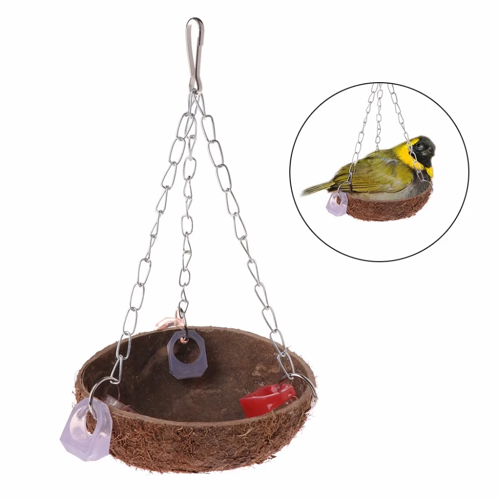 Parrot Toys Perch Coconut Shell Swing Nest Hanging Cage Accessories Natural Birds Parakeet Toy Birds Supplies C42
Parrot Toys Perch Coconut Shell Swing Nest Hanging Cage Accessories Natural Birds Parakeet Toy Birds Supplies C42