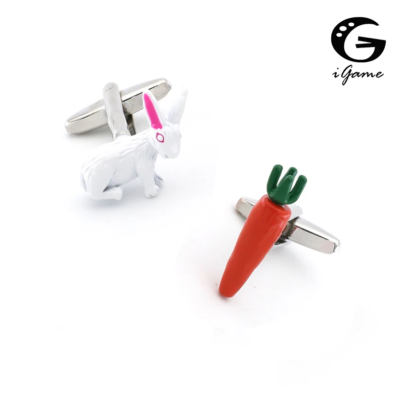 iGame Cute Cufflinks Lovely Rabbit & Carrot Design Brass Material Men French Cuff Links Free Shipping
iGame Cute Cufflinks Lovely Rabbit & Carrot Design Brass Material Men French Cuff Links Free Shipping
