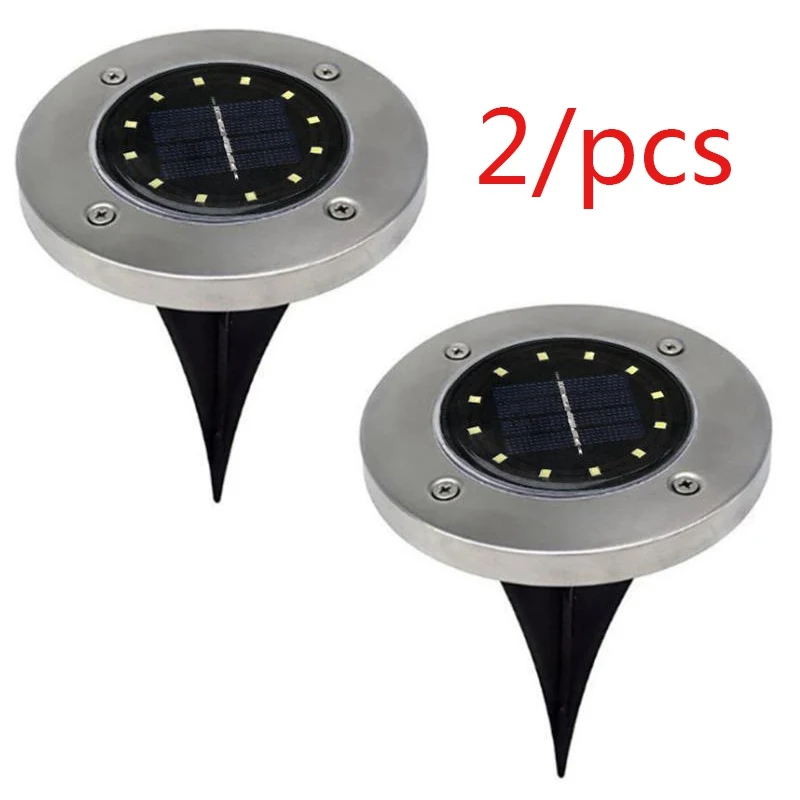 2 Pack/lot 12 Led Solar Power Buried Light Underground Lamp IP65 Outdoor Path Way Garden Led Empotrado Suelo Grond Verlichting
2 Pack/lot 12 Led Solar Power Buried Light Underground Lamp IP65 Outdoor Path Way Garden Led Empotrado Suelo Grond Verlichting