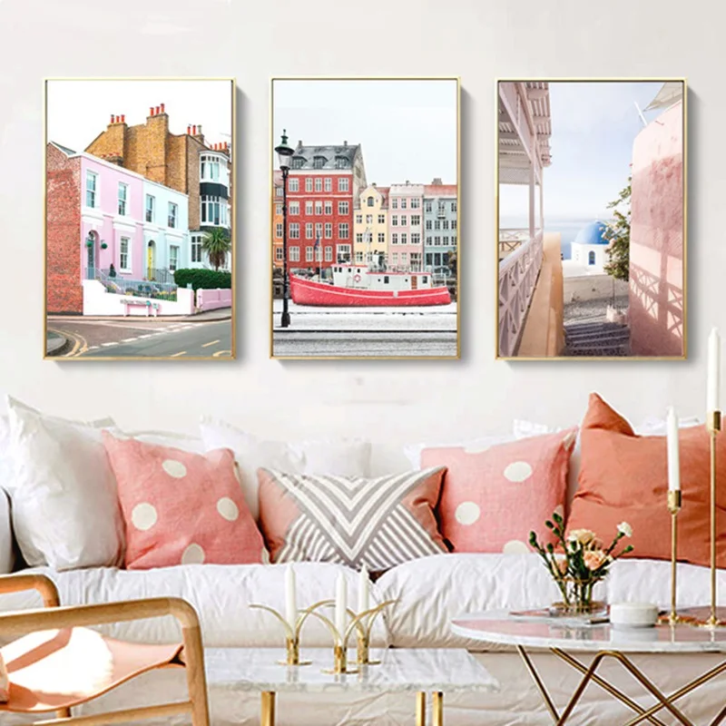 Nordic Style Pink Seascape Architecture Canvas Painting Living Room Mural Posters and Prints Home Decoration Wall Art Pictures
Nordic Style Pink Seascape Architecture Canvas Painting Living Room Mural Posters and Prints Home Decoration Wall Art Pictures