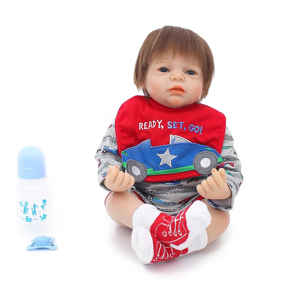 22"53cm Realistic silicone reborn baby dolls rooted hair soft cotton body boy doll gift Bebes reborn menino bonecas
22"53cm Realistic silicone reborn baby dolls rooted hair soft cotton body boy doll gift Bebes reborn menino bonecas