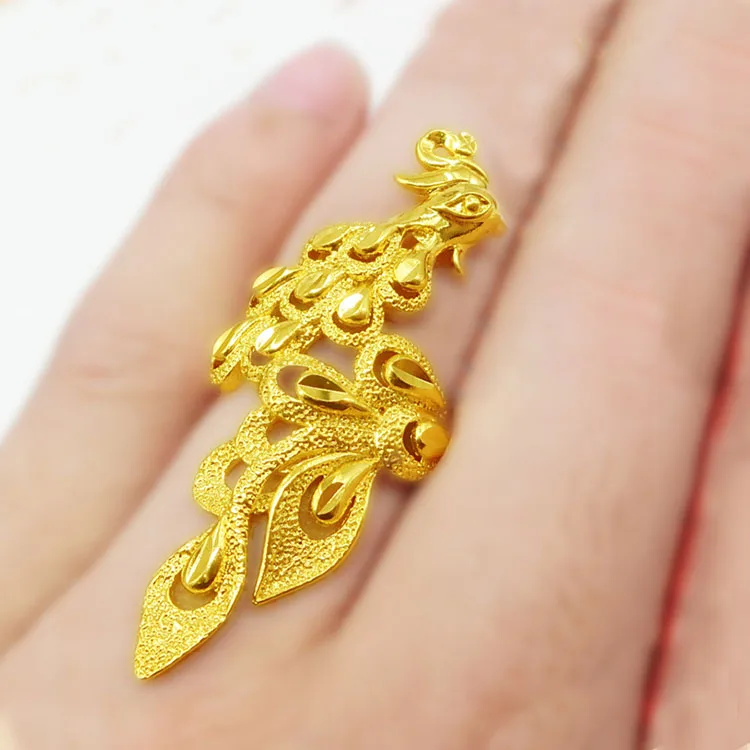 New Open Peacock Ring Yellow Gold Filled Womens Phoenix Ring Bridal Wedding Jewelry
New Open Peacock Ring Yellow Gold Filled Womens Phoenix Ring Bridal Wedding Jewelry