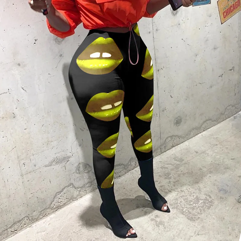 Streetwear Lips Print Leggings for Women Skinny Slim Stretch Ankle-legnth Yoga Pants Female Fitness Jogger Punk Workout Leggings
Streetwear Lips Print Leggings for Women Skinny Slim Stretch Ankle-legnth Yoga Pants Female Fitness Jogger Punk Workout Leggings