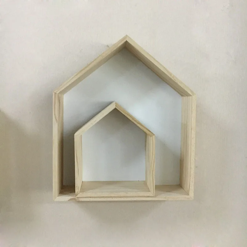 2 Pcs House Shape Wall Storage Rack Wooden Display Shelf Hanging Clapboard Kids Room Home Decoration PAK55
2 Pcs House Shape Wall Storage Rack Wooden Display Shelf Hanging Clapboard Kids Room Home Decoration PAK55