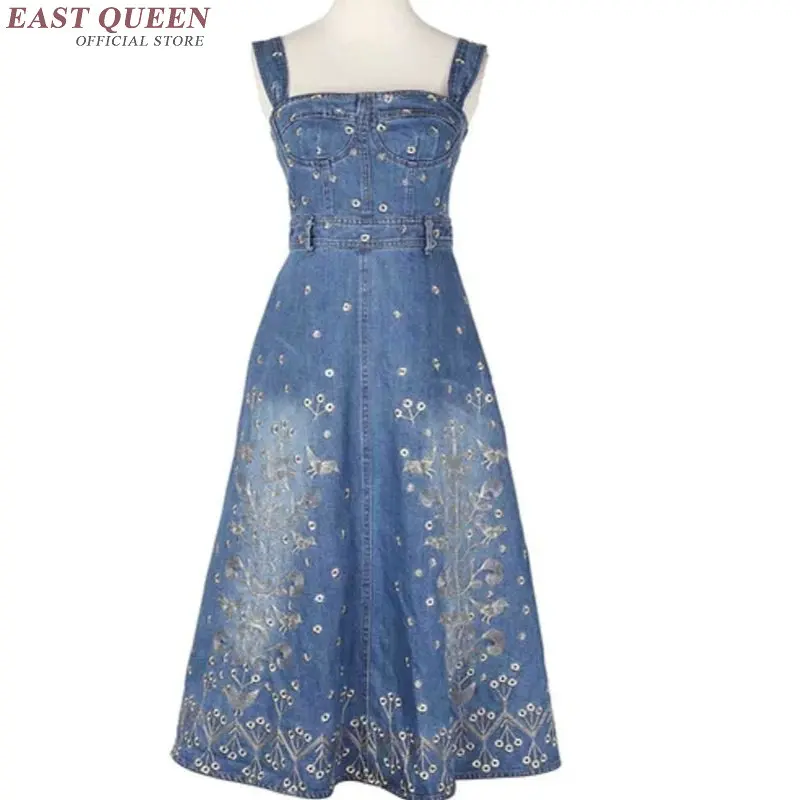 Denim sundresses for women floral long jeans sundress tunic could shoulder sundress denim dresses FF177
Denim sundresses for women floral long jeans sundress tunic could shoulder sundress denim dresses FF177