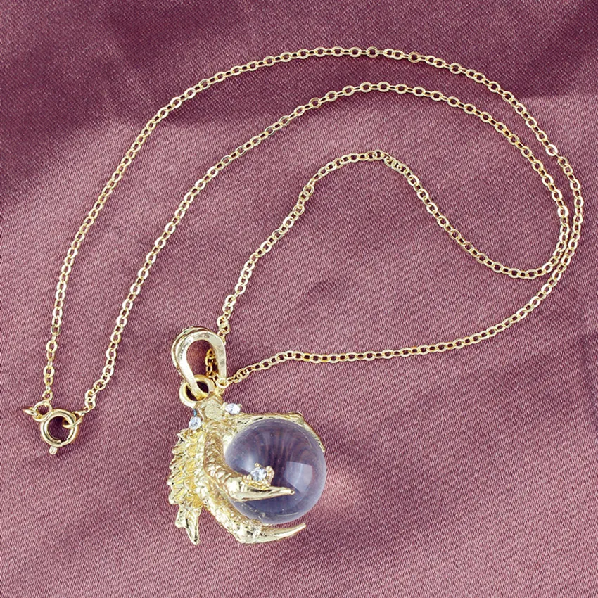 100-Unique 1 Pcs Light Yellow Gold Color Dragon Claw Pendant Natural Rock Crystal Necklace For Gift Jewelry
100-Unique 1 Pcs Light Yellow Gold Color Dragon Claw Pendant Natural Rock Crystal Necklace For Gift Jewelry