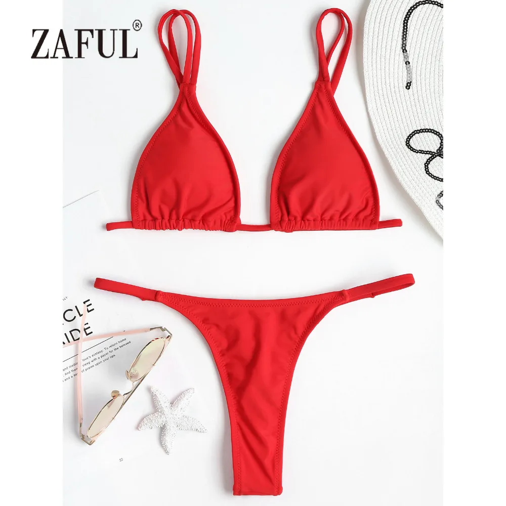 ZAFUL Triangle String Bikini 2018 Dual Straps Swimsuit Sexy Low Waisted Swimwear Women Suit Spaghetti Straps Padded Bathing Suit
ZAFUL Triangle String Bikini 2018 Dual Straps Swimsuit Sexy Low Waisted Swimwear Women Suit Spaghetti Straps Padded Bathing Suit