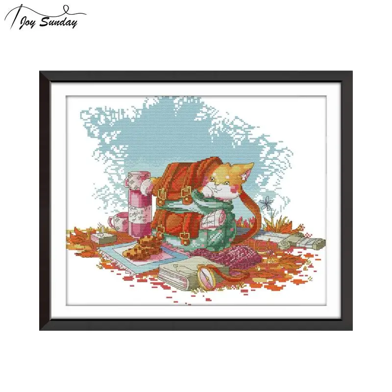 Joy Sunday Cat Cross Stitch Patterns 14ct 11ct DMC Cotton Aida Fabric Cross Stitching Needles Printed Canvas for Embroidery Kits
Joy Sunday Cat Cross Stitch Patterns 14ct 11ct DMC Cotton Aida Fabric Cross Stitching Needles Printed Canvas for Embroidery Kits
