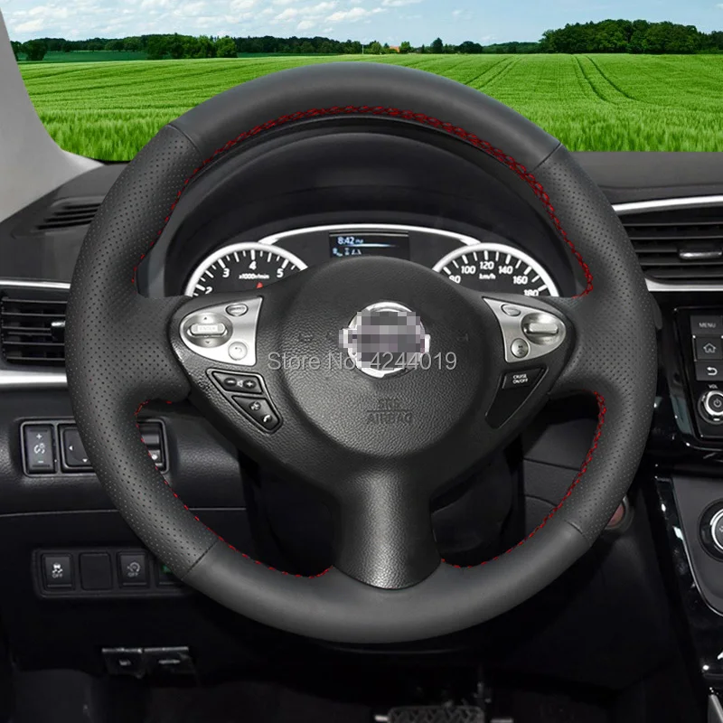 For Nissan Sylphy 2016 Sport Black leather DIY Hand Sewing steering wheel cover car accessories
For Nissan Sylphy 2016 Sport Black leather DIY Hand Sewing steering wheel cover car accessories