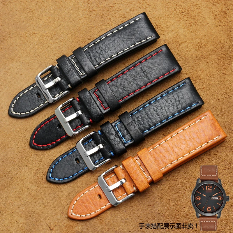 Watchbands 20 22 24mm Italian Genuine Leather Brown Black Man Handmade Vintage Wrist Watch Band Strap Metal Buckle
Watchbands 20 22 24mm Italian Genuine Leather Brown Black Man Handmade Vintage Wrist Watch Band Strap Metal Buckle