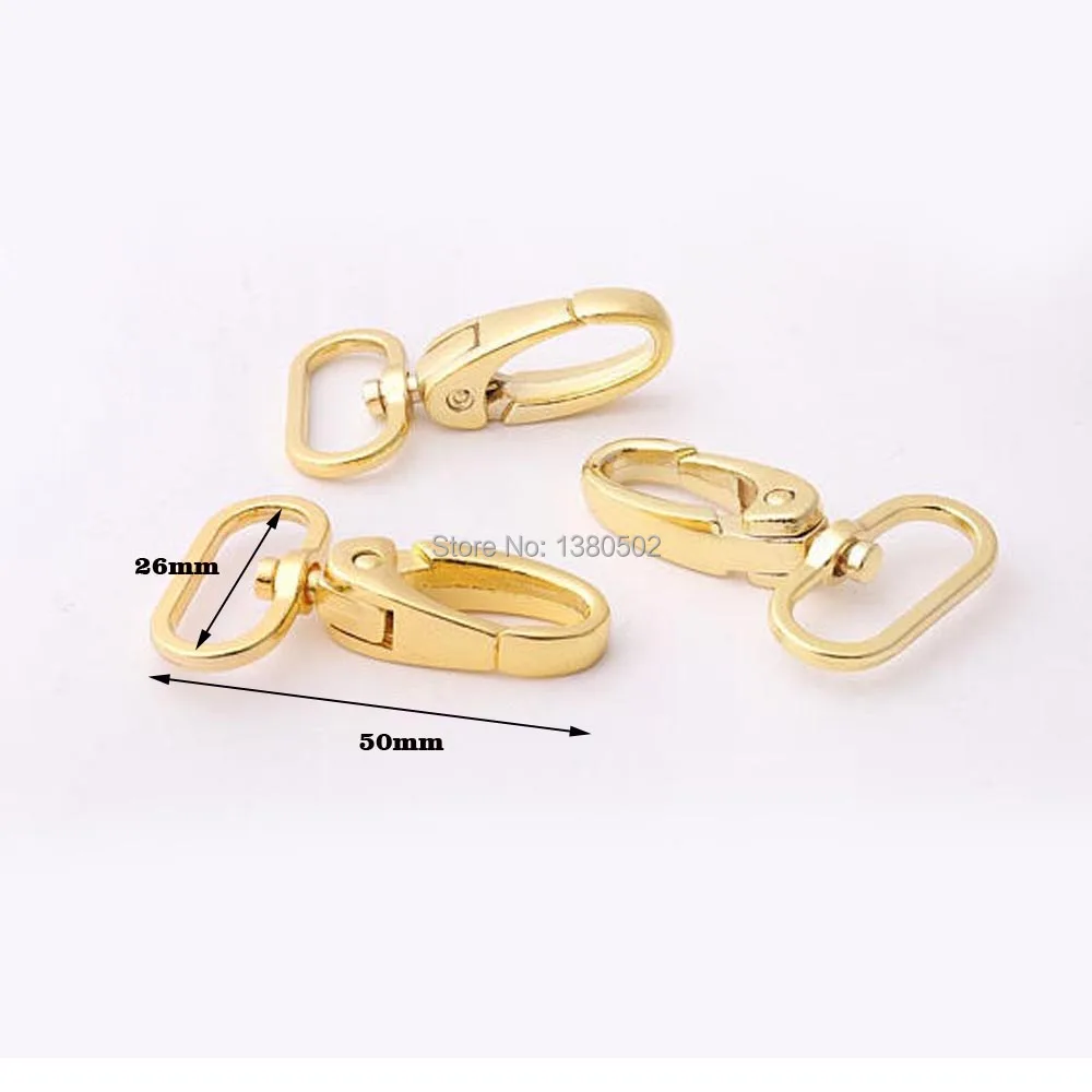 10pcs/lot 50*26mm gold color Swivel Snap Hooks dog hook keychain for backpack lanyard
10pcs/lot 50*26mm gold color Swivel Snap Hooks dog hook keychain for backpack lanyard