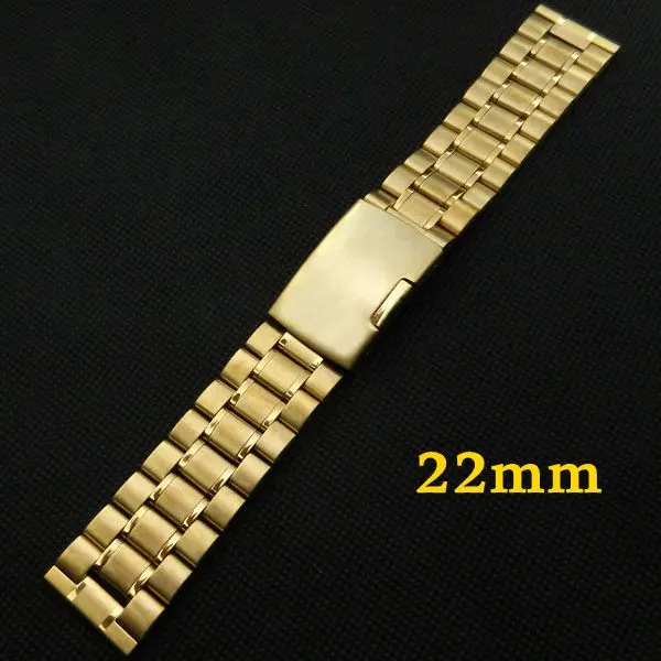 Golden 22mm Stainless Steel Watch Band Strap Fold over clasp with one push button With Safety Men Women Replacement GD011322
Golden 22mm Stainless Steel Watch Band Strap Fold over clasp with one push button With Safety Men Women Replacement GD011322