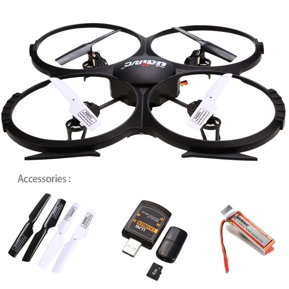 

UDI U818A HD 2.4GHz 4CH 6 Axis Gyro Headless Mode RC Quadcopter Drone w/ HD 2MP Camera, Extra Battery and Return Home Function