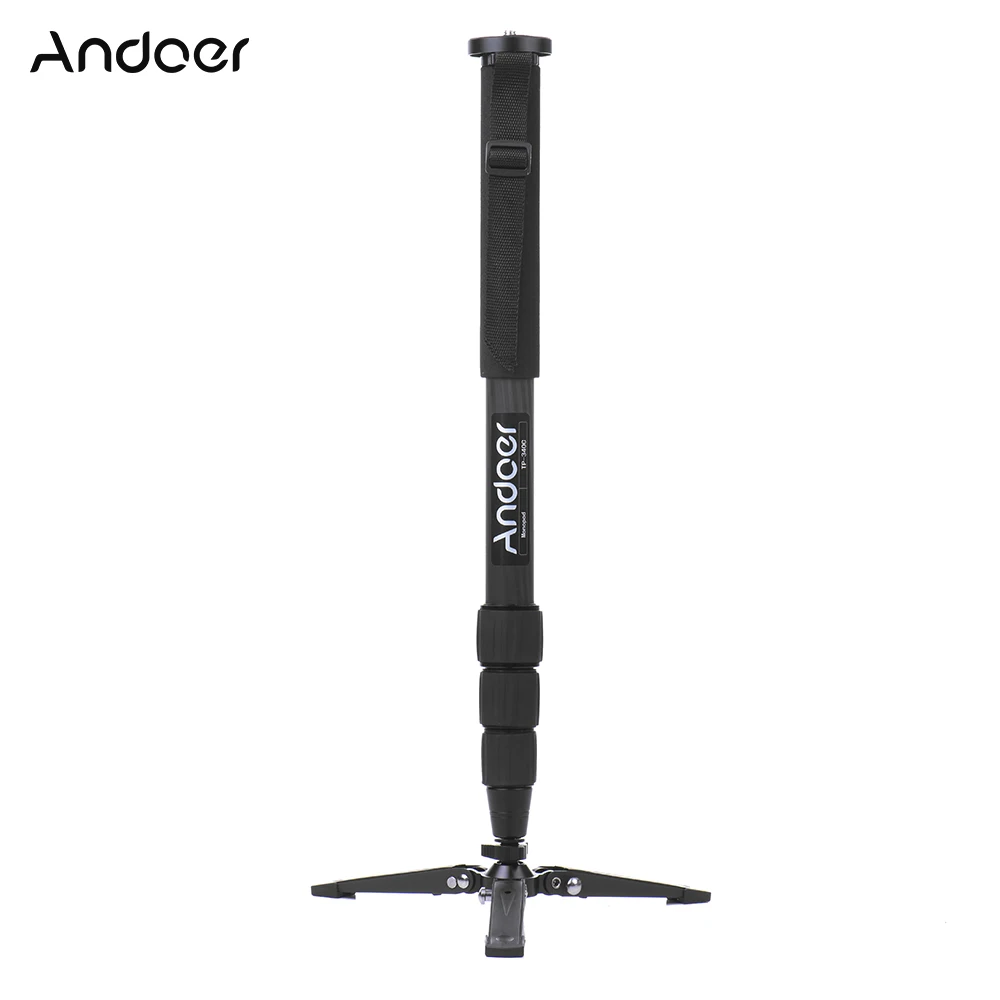 Портативный монопод Andoer TP-340C из углеродного волокна для камеры Canon Nikon Sony DSLR s 4 секции регулируемая высота
Портативный монопод Andoer TP-340C из углеродного волокна для камеры Canon Nikon Sony DSLR s 4 секции регулируемая высота