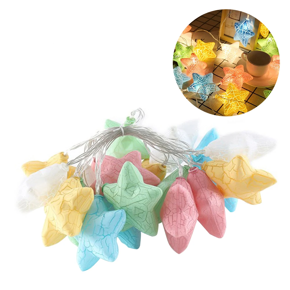 3M Colorful Stars Light Strings 20 LED Lamp Battery Powered for Christmas Wedding Birthday Party Decor (Warm White) | Дом и сад