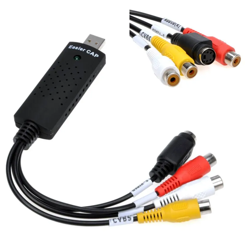 USB 2 0 Easycap Аудио Новый видео DVD VHS Запись карты конвертер ПК адаптер | Электроника