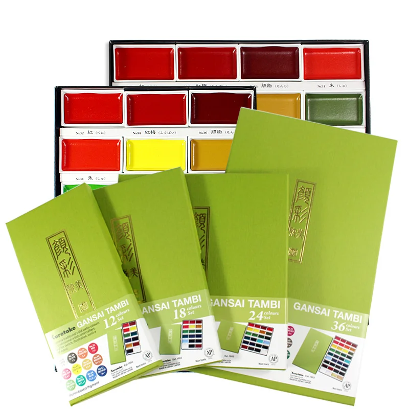 Kuretake GANSAI TAMBI Solid Watercolor Paint Professional Watercolor Gouache Paint 12/18/24/36/48 Colors
Kuretake GANSAI TAMBI Solid Watercolor Paint Professional Watercolor Gouache Paint 12/18/24/36/48 Colors