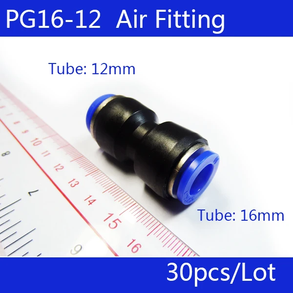 High quality 30pcs PG16-12 Unequal Diameter Air Tube Fitting Straight Union , One Touch Push In Pneumatic Fitting Connectors
High quality 30pcs PG16-12 Unequal Diameter Air Tube Fitting Straight Union , One Touch Push In Pneumatic Fitting Connectors