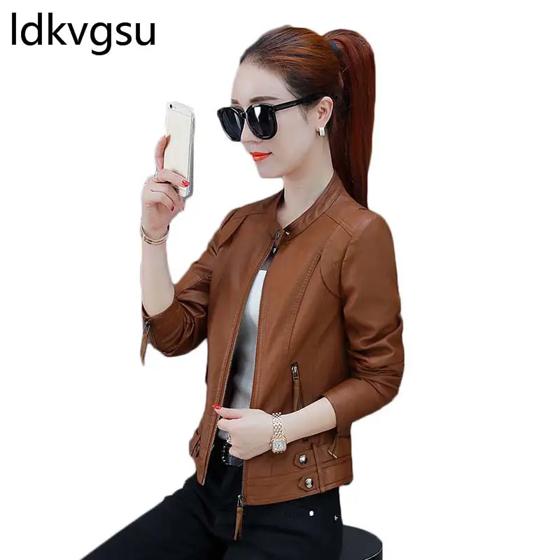 2019 New Arrial Women spring Suede Faux Leather Jackets Lady Fashion Stand Collar Motorcycle Coat Biker Jacket Black Outwear f94
2019 New Arrial Women spring Suede Faux Leather Jackets Lady Fashion Stand Collar Motorcycle Coat Biker Jacket Black Outwear f94