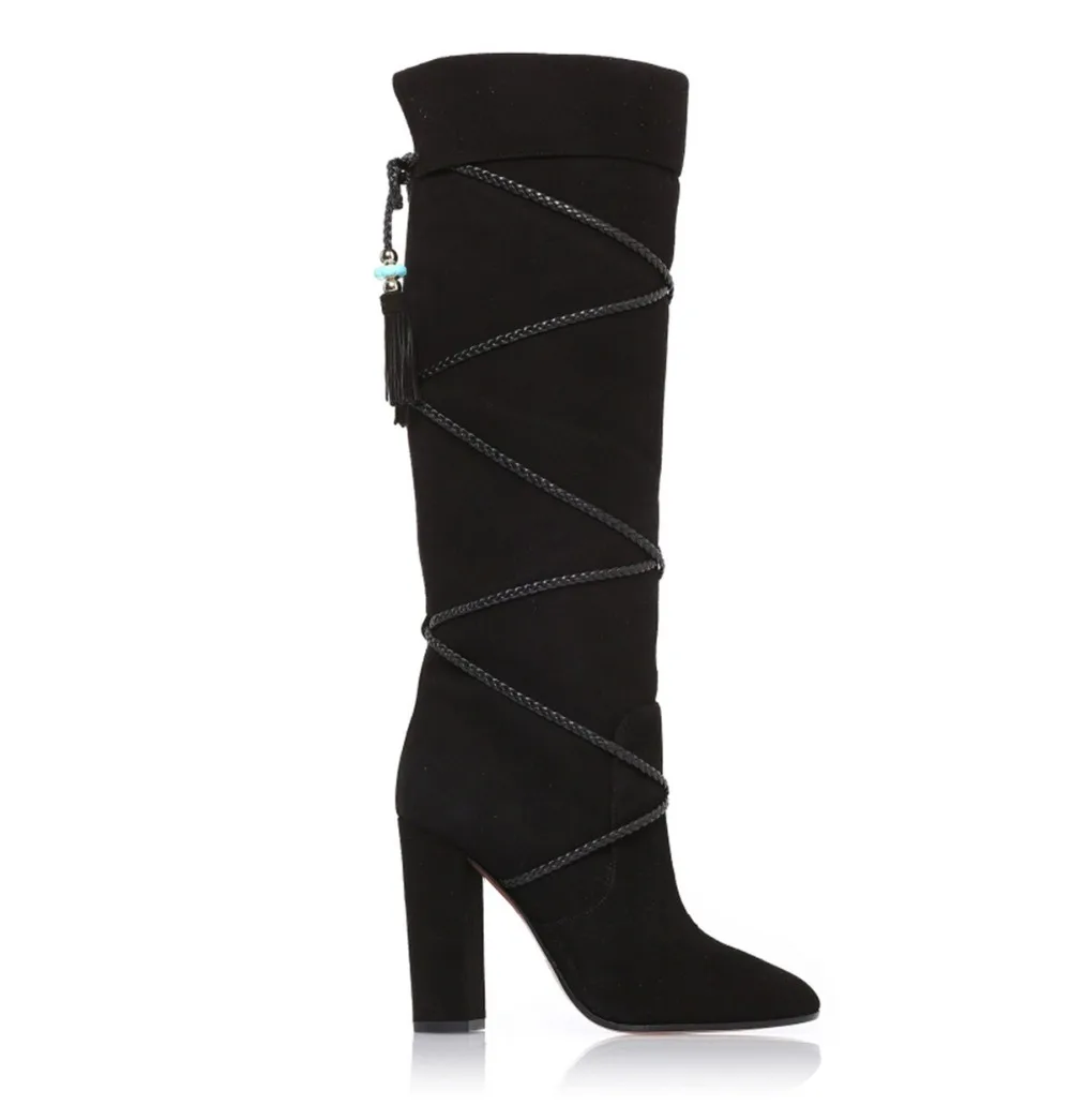 Suede Knee Boots Women Cross tied Zipper autumn Boots High Heels Platform Shoes Woman
Suede Knee Boots Women Cross tied Zipper autumn Boots High Heels Platform Shoes Woman