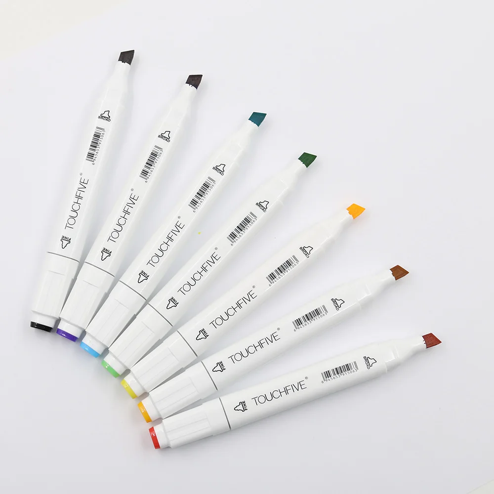 TOUCHNEW 168 цветов набор маркеров для живописи алкоголь Кисть ручка двойная головка