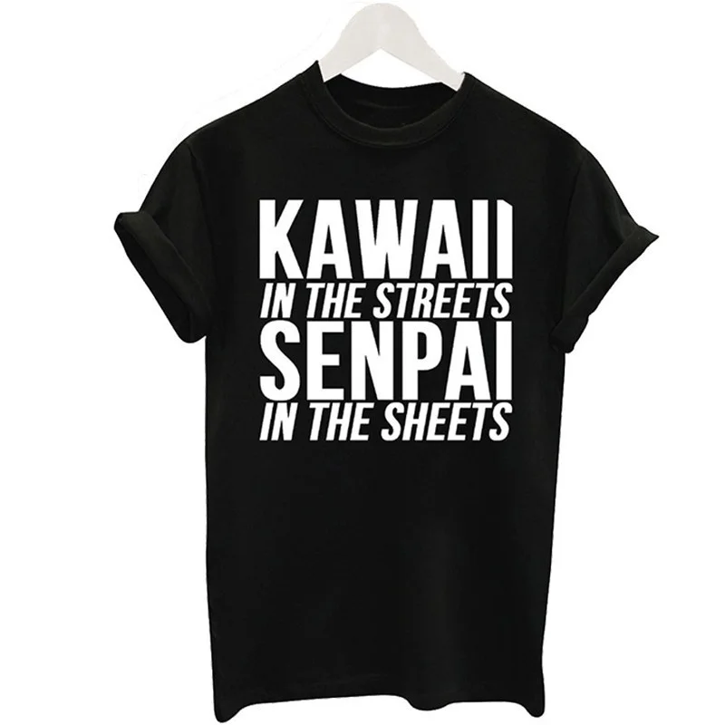 Loose Short-sleeved T-shirt KAWAII SENPAI Printed T-shirt Men Women Lovers Sports Tops Grunge Goth Tees Summer Tee Street
Loose Short-sleeved T-shirt KAWAII SENPAI Printed T-shirt Men Women Lovers Sports Tops Grunge Goth Tees Summer Tee Street