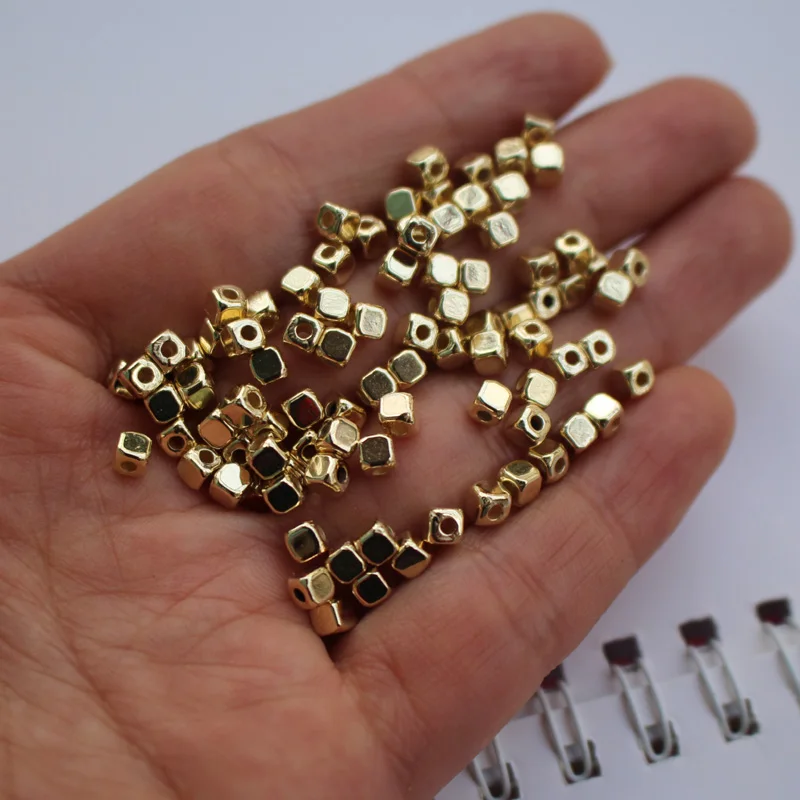 260 шт./упак. 4 мм зернистая квадратная форма акриловые бусины для chunkyjewelry|Бусины| |