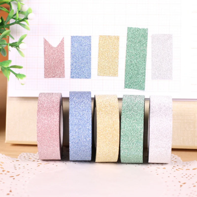 (5pcs/Set) Glitter Washi Tape Set Japanese Stationery Scrapbooking Decorative Tapes Adhesive Tape Kawai Fita Adesiva Decorativa
(5pcs/Set) Glitter Washi Tape Set Japanese Stationery Scrapbooking Decorative Tapes Adhesive Tape Kawai Fita Adesiva Decorativa