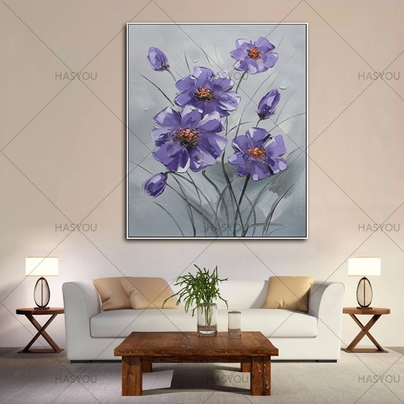 pop art pure Hand Painted Textured Palette Knife blue Flower Oil Painting Modern Canvas Wall Art Living Room wall Decor Picture
pop art pure Hand Painted Textured Palette Knife blue Flower Oil Painting Modern Canvas Wall Art Living Room wall Decor Picture