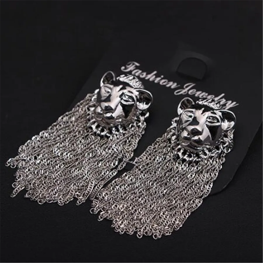 Lacoogh Fashion Animal Big Statement Lion Head Earrings Alloy Gold Color Long Tassel Earring for women Female Jewelry F10178
Lacoogh Fashion Animal Big Statement Lion Head Earrings Alloy Gold Color Long Tassel Earring for women Female Jewelry F10178