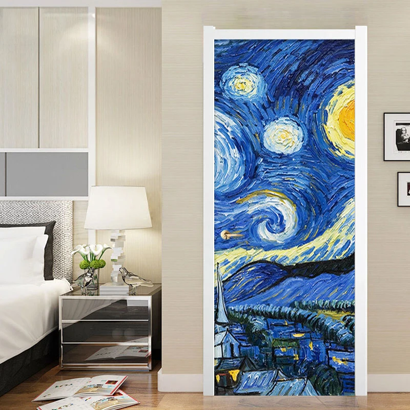 Starry Sky Art Oil Painting Door Sticker Wall Mural PVC Self-adhesive Door Stickers Home Decor Wallpaper For Bedroom Living Room
Starry Sky Art Oil Painting Door Sticker Wall Mural PVC Self-adhesive Door Stickers Home Decor Wallpaper For Bedroom Living Room